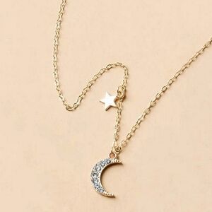 Anthropologie Celestial Moon And Star Necklace